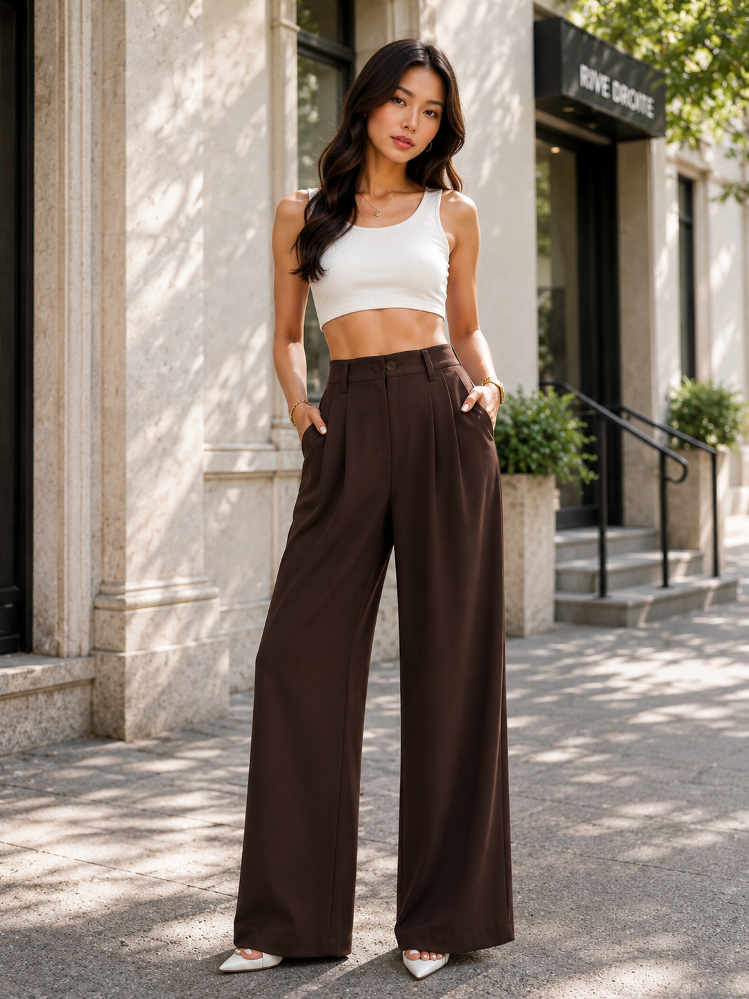 Women’s High-Waisted Wide-Leg Korean Pants & Trouser for Girls and Women.