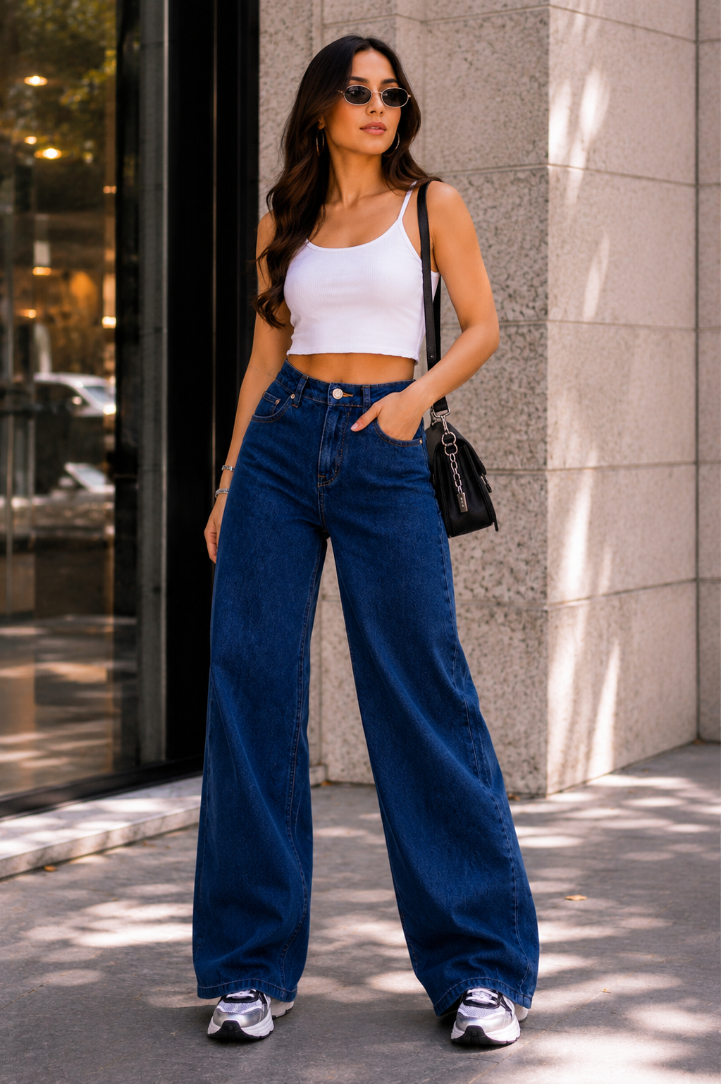 Women’s High Waist Wide Leg Baggy Fit Jeans | Casual Loose Fit Denim Jeans. - Image 2