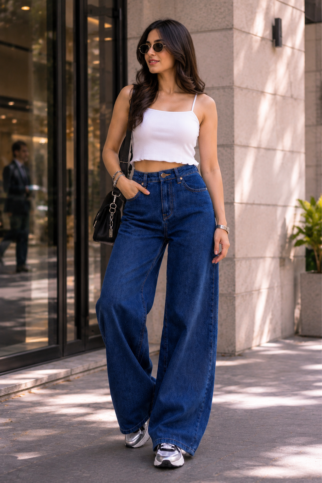 Women’s High Waist Wide Leg Baggy Fit Jeans | Casual Loose Fit Denim Jeans - Image 4