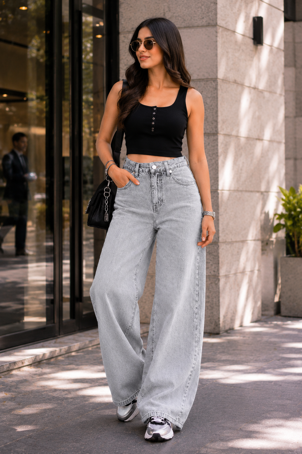 Women’s High Waist Wide Leg Baggy Fit Jeans | Casual Loose Fit Denim Jeans - Image 3