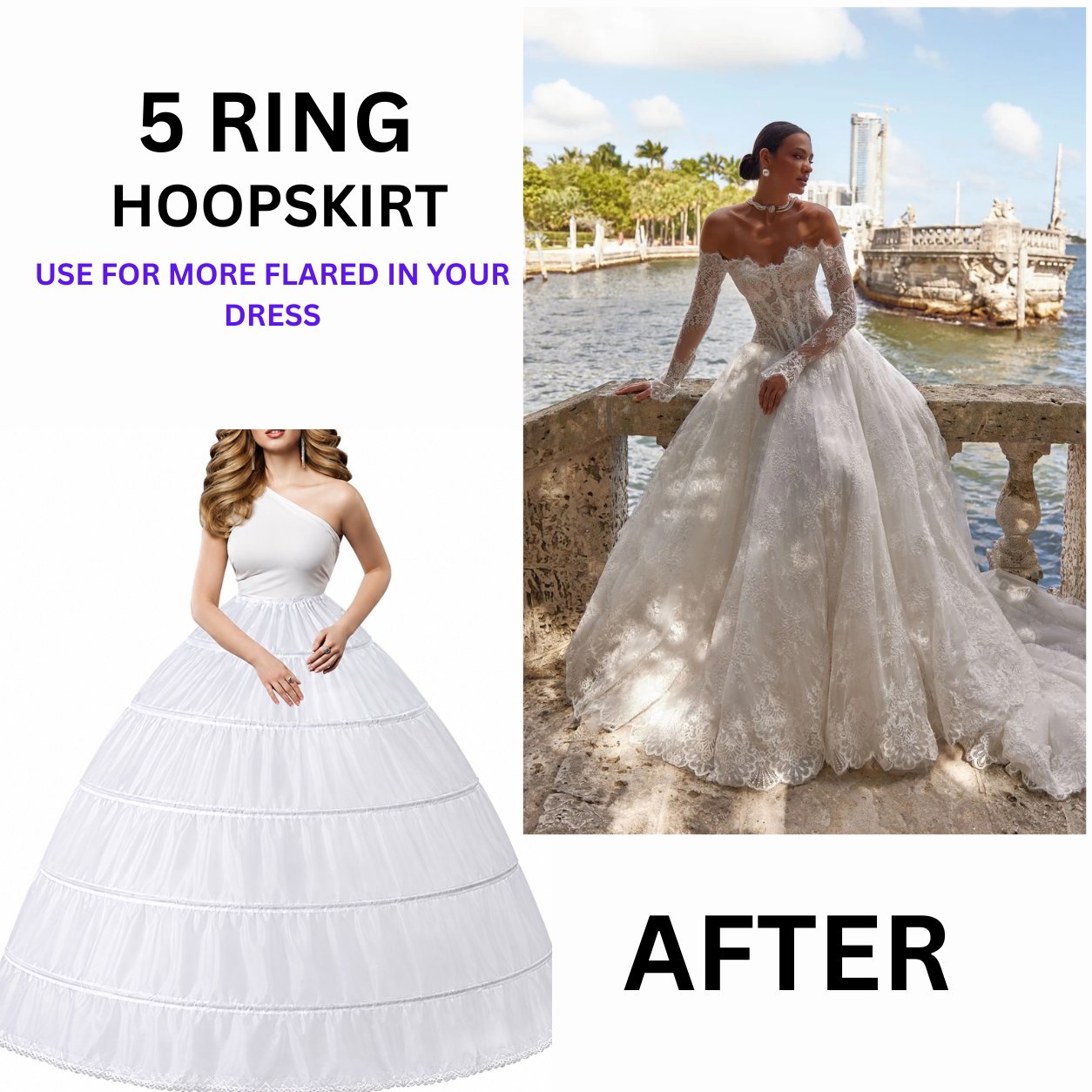 Trending Cancan Hoopskirt designed to add beautiful volume, flare, and structure to lehengas, gowns, and flared dresses. Lightweight and comfortable, it helps create an elegant, fuller silhouette for special occasions. - Image 3