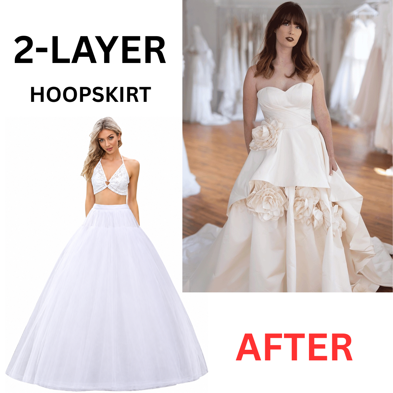 Trending Cancan Hoopskirt designed to add beautiful volume, flare, and structure to lehengas, gowns, and flared dresses. Lightweight and comfortable, it helps create an elegant, fuller silhouette for special occasions.
