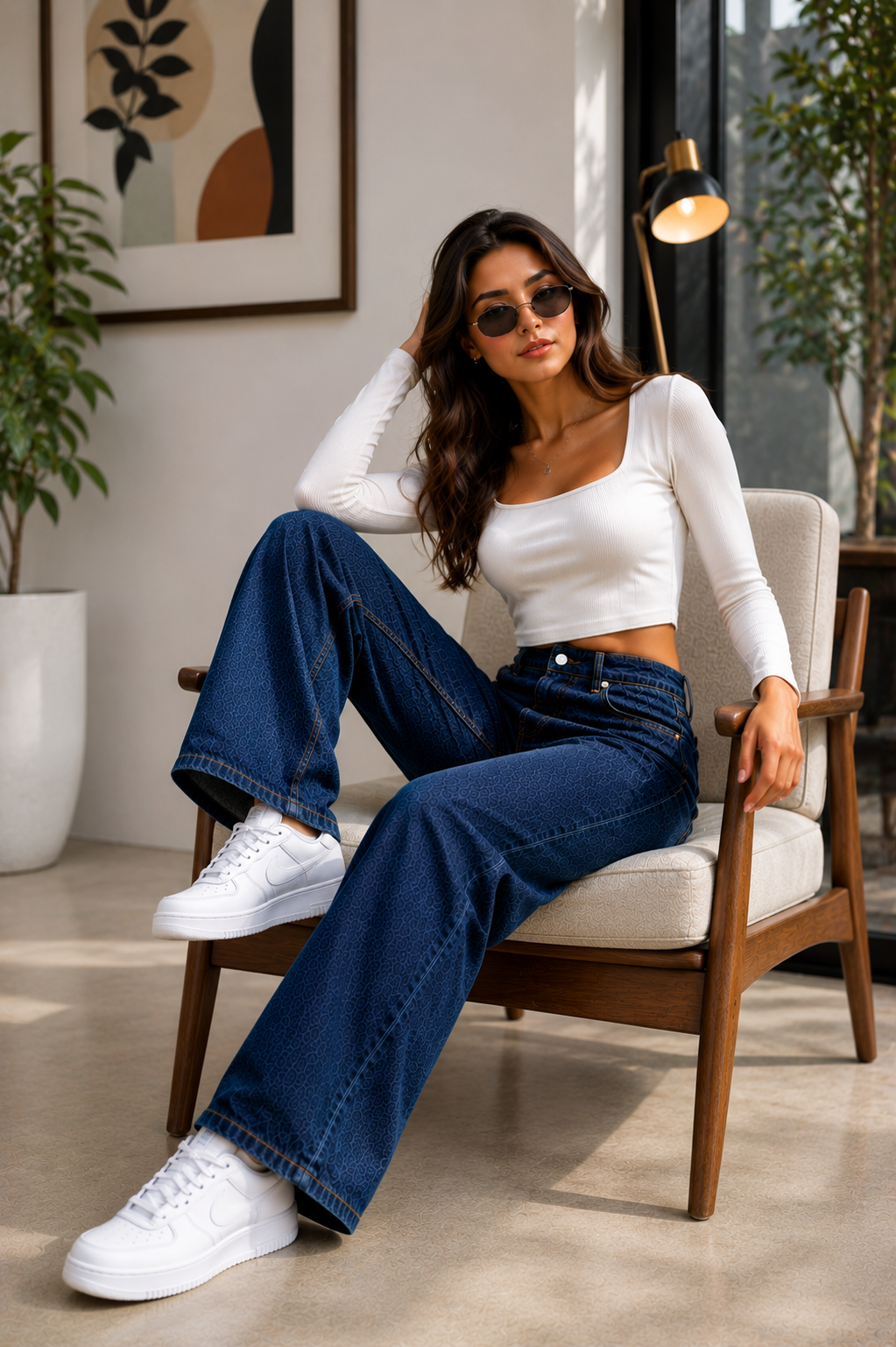 Women’s Comfort Fit Wide Leg Jeans - Image 3